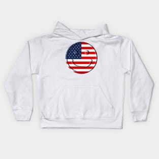 Smiley US Flag T-Shirt Kids Hoodie